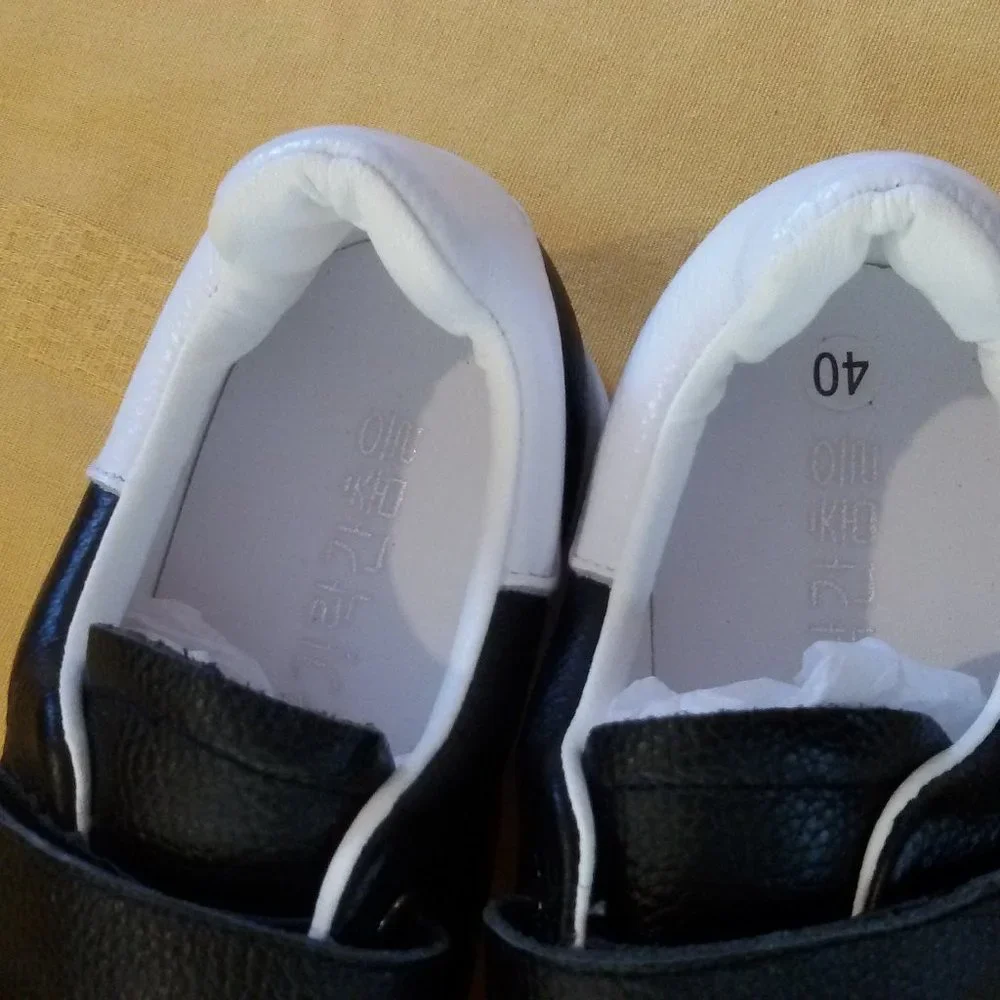 Black White Sneakers Sz 40 Eur (fits more like 39) NEW! - Picture 3 of 8